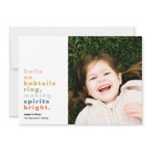 Bells on Bobtails Holiday Photo Card