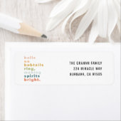 Bells on Bobtails Return Address Etiket (Insitu)