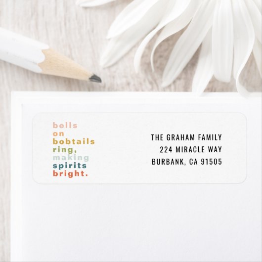 Bells on Bobtails Return Address Etiket (Insitu)