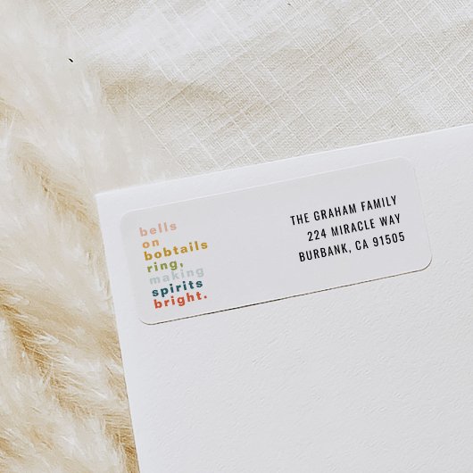 Bells on Bobtails Return Address Etiket