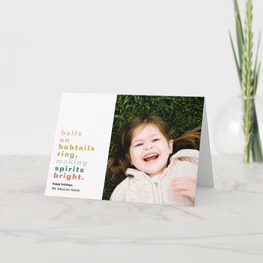 Bells on Bobtails Wenskaart Feestdagen Kaart (Voorkant)