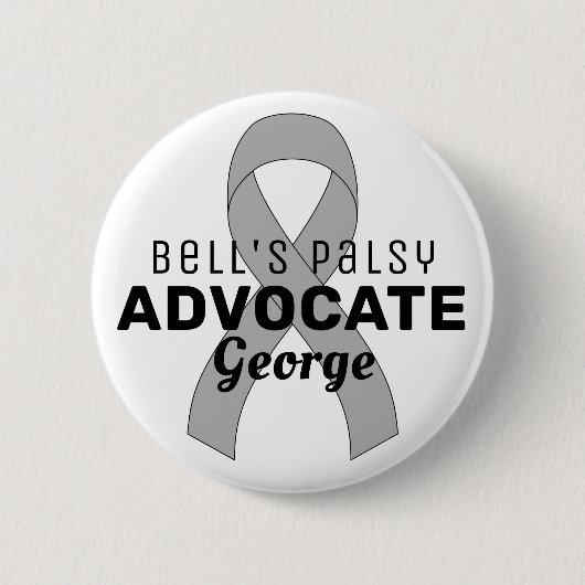 Bell's Palsy Advocate Lint Witte Button (Voorkant)