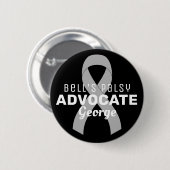 Bell's Palsy Advocate Lint Zwart Button (Voorkant /achterkant)