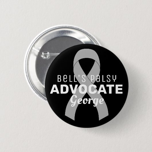 Bell's Palsy Advocate Lint Zwart Button (Voorkant /achterkant)