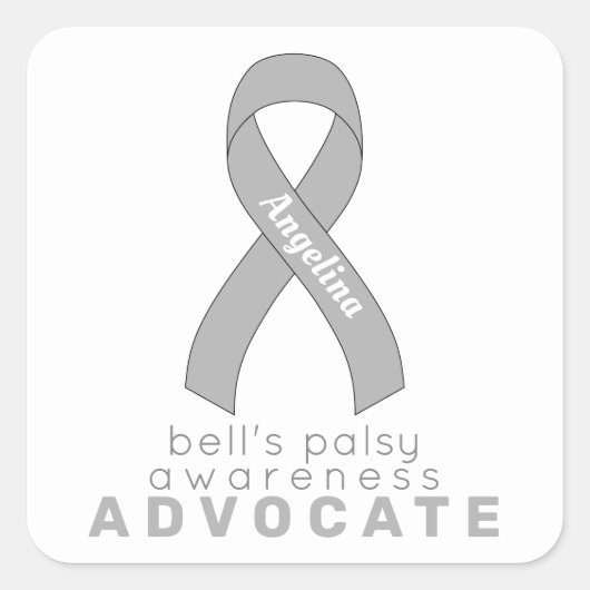 Bell's Palsy Advocate Witte Vierkante Sticker (Voorkant)