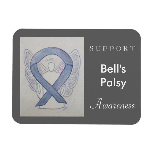Bell's Palsy Awareness Ribbon Angel Custom Magnet Magneet (Horizontaal)