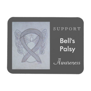 Bell's Palsy Awareness Ribbon Angel Custom Magnet Magneet