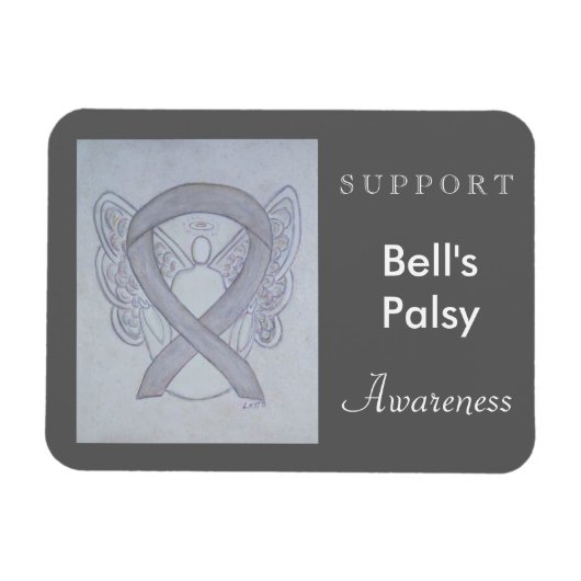Bell's Palsy Awareness Ribbon Angel Custom Magnet Magneet (Horizontaal)