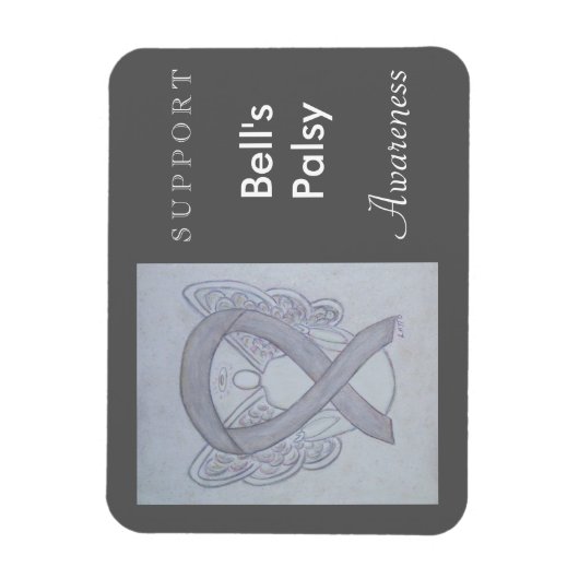 Bell's Palsy Awareness Ribbon Angel Custom Magnet Magneet (Verticaal)