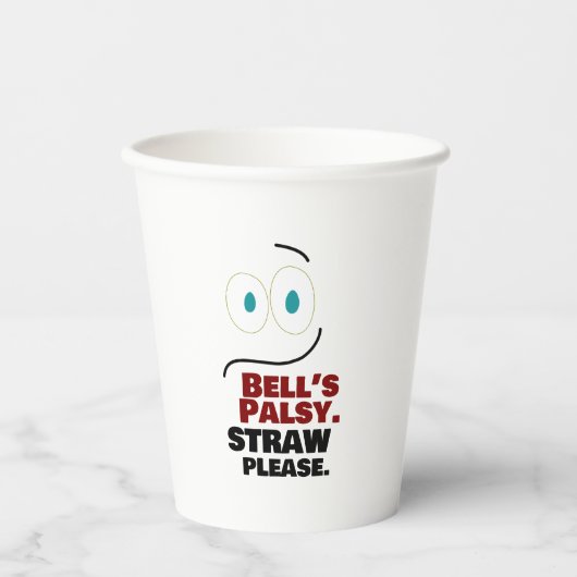 Bell's Palsy — Straw alsjeblieft — Papieren Bekers (Voorkant)