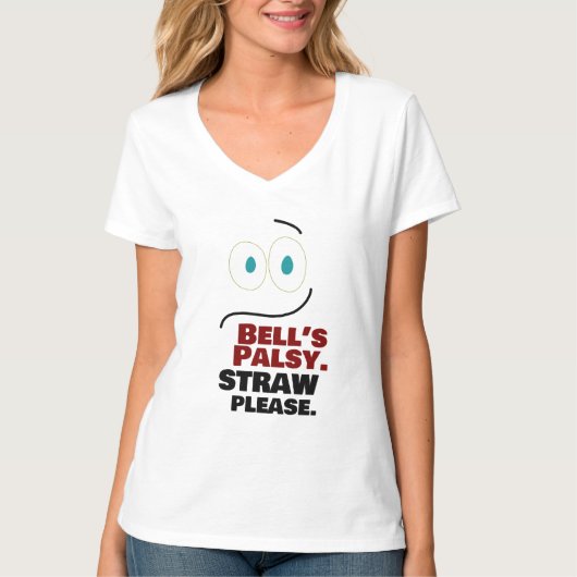 Bell's Palsy — Straw alsjeblieft — T-shirt (Voorkant)