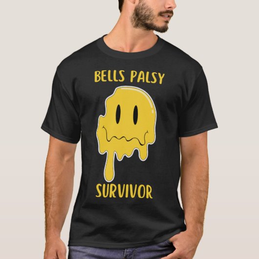 Bells Palsy Survivor aangezichtsverlamming Bells P T-shirt (Voorkant)