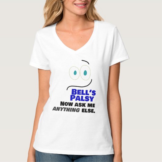 Bell's palsy — vraag me nu iets anders — t-shirt (Voorkant)