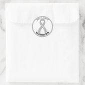 Bell's Palsy Warrior Ribbon Witte ronde Sticker (Tas)