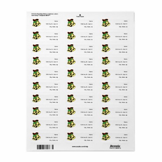 Bells Retouradreslabels Etiket (Full Sheet)