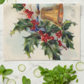 Bells Ribbon Holly Winterberry Theedoek (Gevouwen)