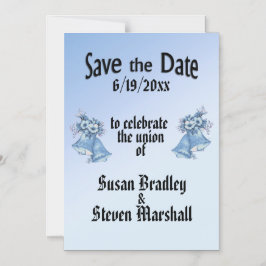 Bells van het huwelijk sparen de Datum Magnetische Uitnodiging