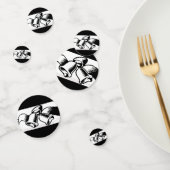 Bells van zwarte en witte bruiloft confetti (Groep)