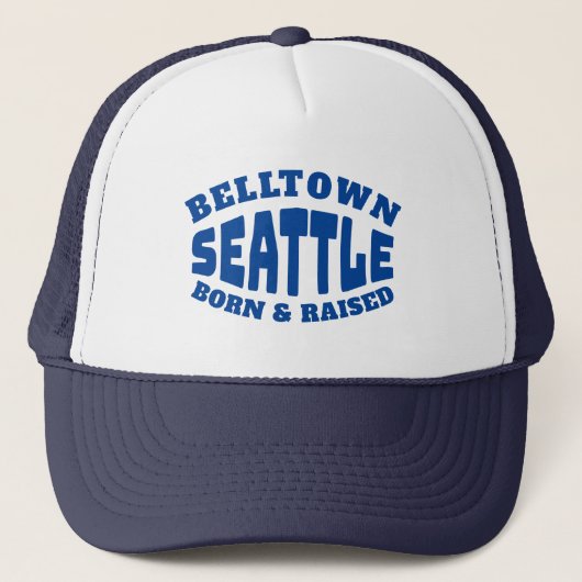 Belltown Seattle Born en Raised Trucker Pet (Voorkant)