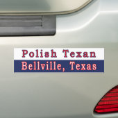 Bellville Polish Texan Bumpersticker (Op auto)