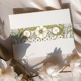 Belly Band Art Nouveau Mucha Monogram Initialen Uitnodigingen Wikkel