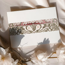 Belly Band Art Nouveau Mucha Monogram Initialen