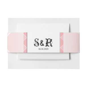 Belly Band Belly Band Blush Pink Diamond Weddensch Uitnodigingen Wikkel