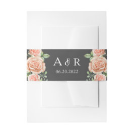 Belly Band Belly Band Blush Pink Floral Weddenscha Uitnodigingen Wikkel