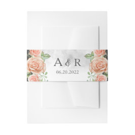 Belly Band Belly Band Blush Pink Floral Weddenscha Uitnodigingen Wikkel