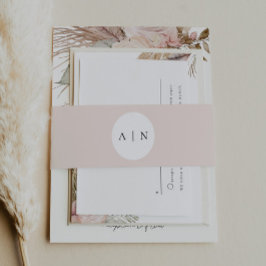 Belly Band Dusty Roos Wedding Uitnodigingen Wikkel