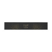 BELLY BAND | Elegant Black en Gold Glitter Uitnodigingen Wikkel (Vlak)