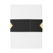 BELLY BAND | Elegant Black en Gold Uitnodigingen Wikkel (Achterkant Voorbeeld)