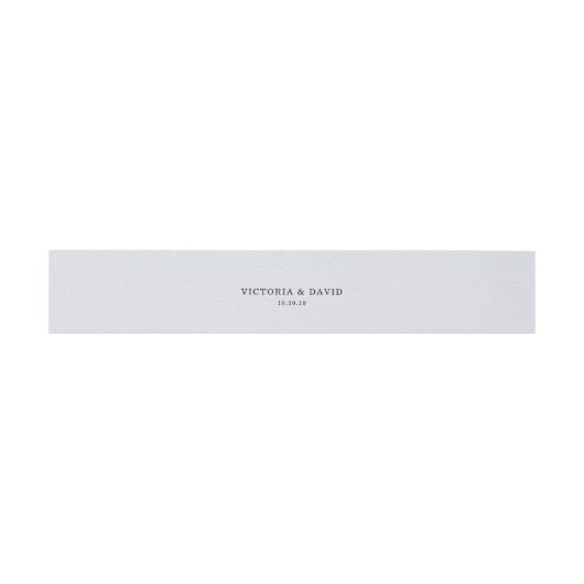 Belly Band light Blue Modern Uitnodigingen Wikkel (Vlak)