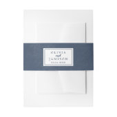 Belly Band marineviering blauw huwelijk Uitnodigingen Wikkel (Voorkant Voorbeeld)