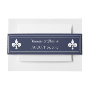 Belly Band marinevrieistof Uitnodigingen Wikkel