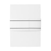 Belly Band met grijze grens Uitnodigingen Wikkel (Achterkant Voorbeeld)