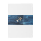 Belly Band Rustic Ocean Wedding Uitnodigingen Wikkel (Achterkant Voorbeeld)