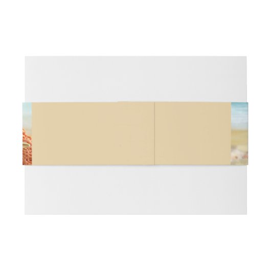 Belly Band voor het uitnodigen van tropische stran Uitnodigingen Wikkel (Achterkant Voorbeeld)