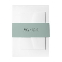 Belly Band Wedding Suite Invitation Wrap E705