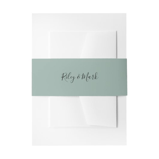Belly Band Wedding Suite Invitation Wrap E705 Uitnodigingen Wikkel (Voorkant Voorbeeld)