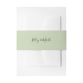 Belly Band Wedding Suite Invitation Wrap E705 Uitnodigingen Wikkel (Voorkant Voorbeeld)