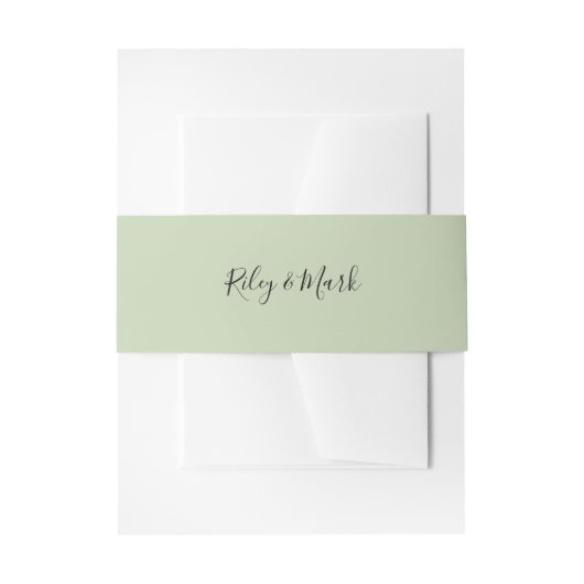 Belly Band Wedding Suite Invitation Wrap E705 Uitnodigingen Wikkel (Voorkant Voorbeeld)