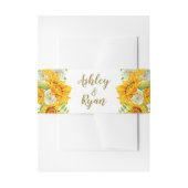 Belly Band Yellow Sunflower Wedding Uitnodigingen Wikkel (Voorkant Voorbeeld)