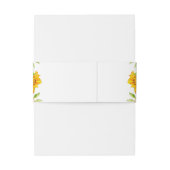 Belly Band Yellow Sunflower Wedding Uitnodigingen Wikkel (Achterkant Voorbeeld)