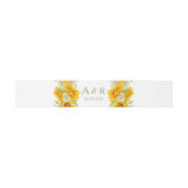 Belly Band Yellow Sunflower Wedding Uitnodigingen Wikkel (Vlak)