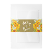 Belly Band Yellow Sunflower Wedding Uitnodigingen Wikkel (Voorkant Voorbeeld)