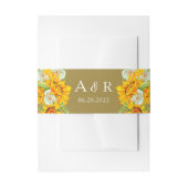 Belly Band Yellow Sunflower Wedding Uitnodigingen Wikkel (Voorkant Voorbeeld)