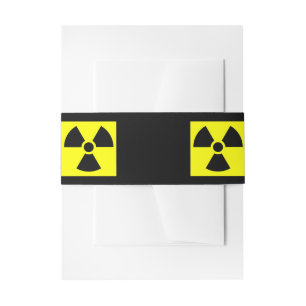Belly Bands voor Radiatie Sign Uitnodigingen Wikkel