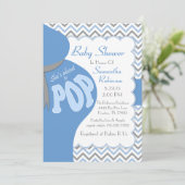 Belly Bump Ze staat op het punt POP Shower Invitat Kaart (Staand voorkant)