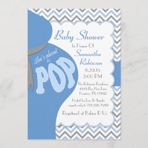 Belly Bump Ze staat op het punt POP Shower Invitat Kaart